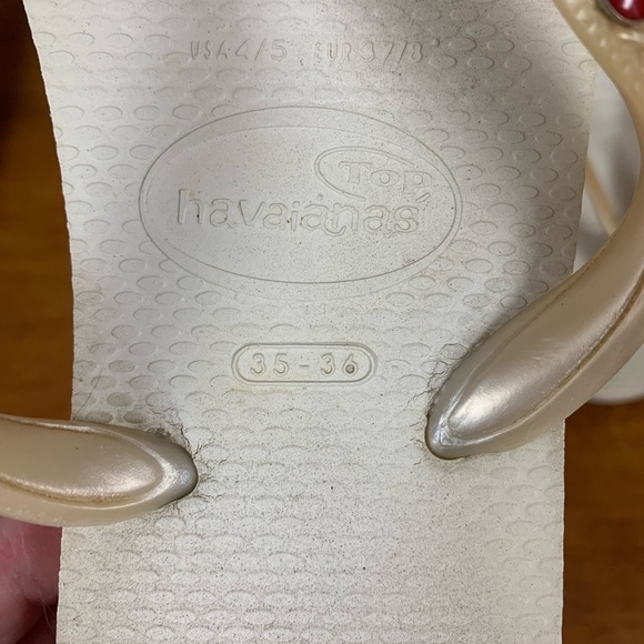 COPY - Havianas flip flops sandals size 4-5 heart/diamond detail #tennis prep - Picture 8 of 9